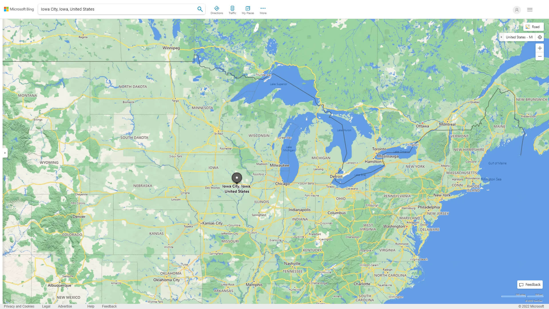 Iowa City, Iowa Map